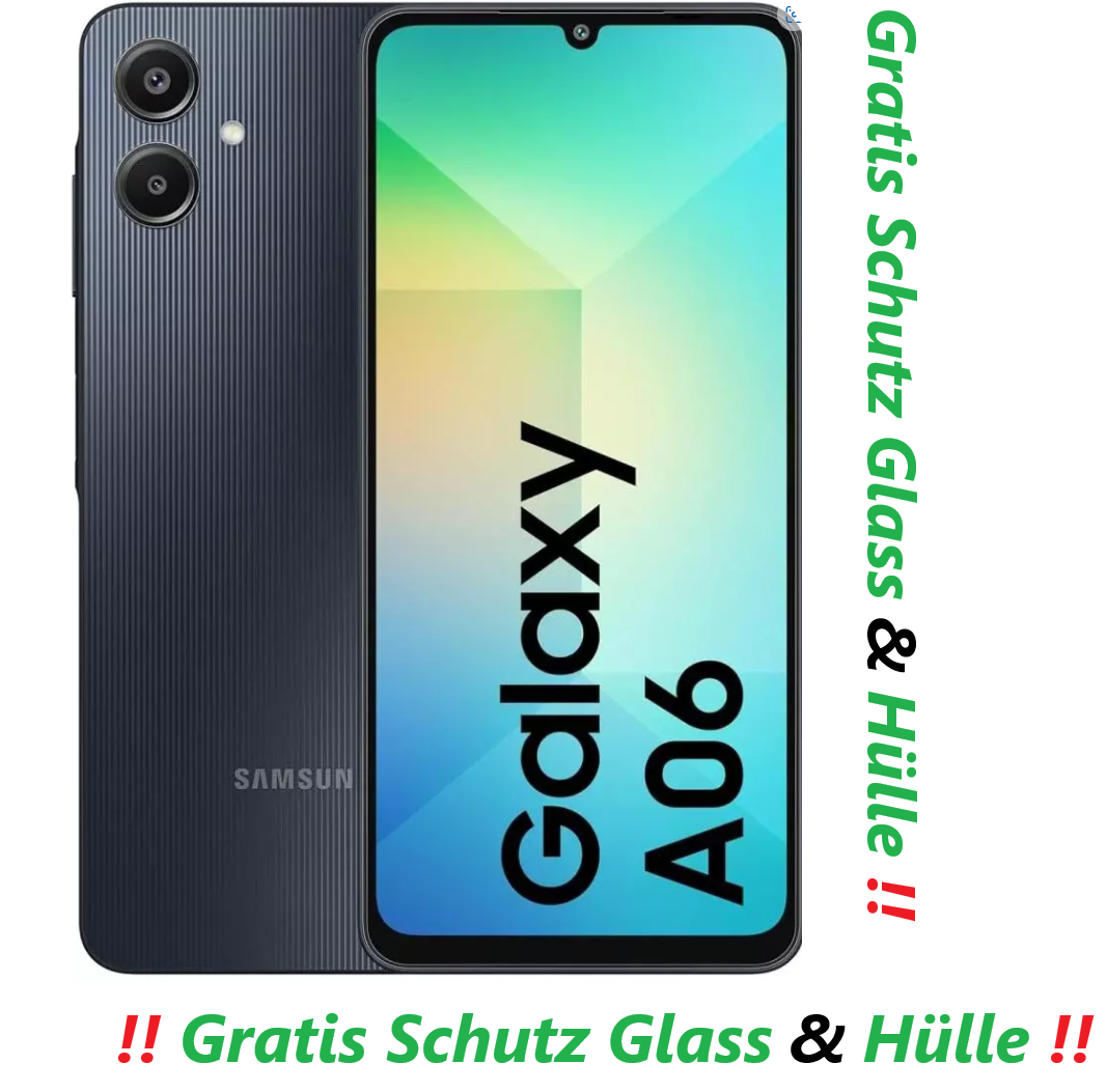Samsung Galaxy A06 SMA065F 64Gb / 128Gb DualSim Android Schwarz Ohne Simlock 4Gb Ram NEU OVP