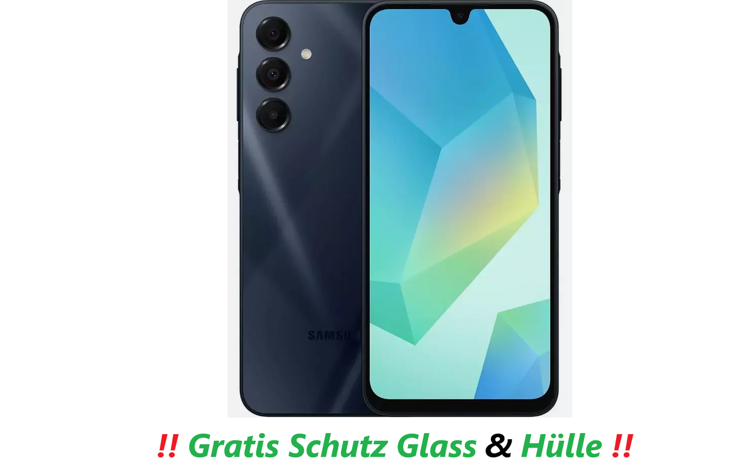 Samsung Galaxy A16 5G 128GB SM-A166 Dual SIM Blue Black Schwarz Ohne Simlock Blau NEU (EU)