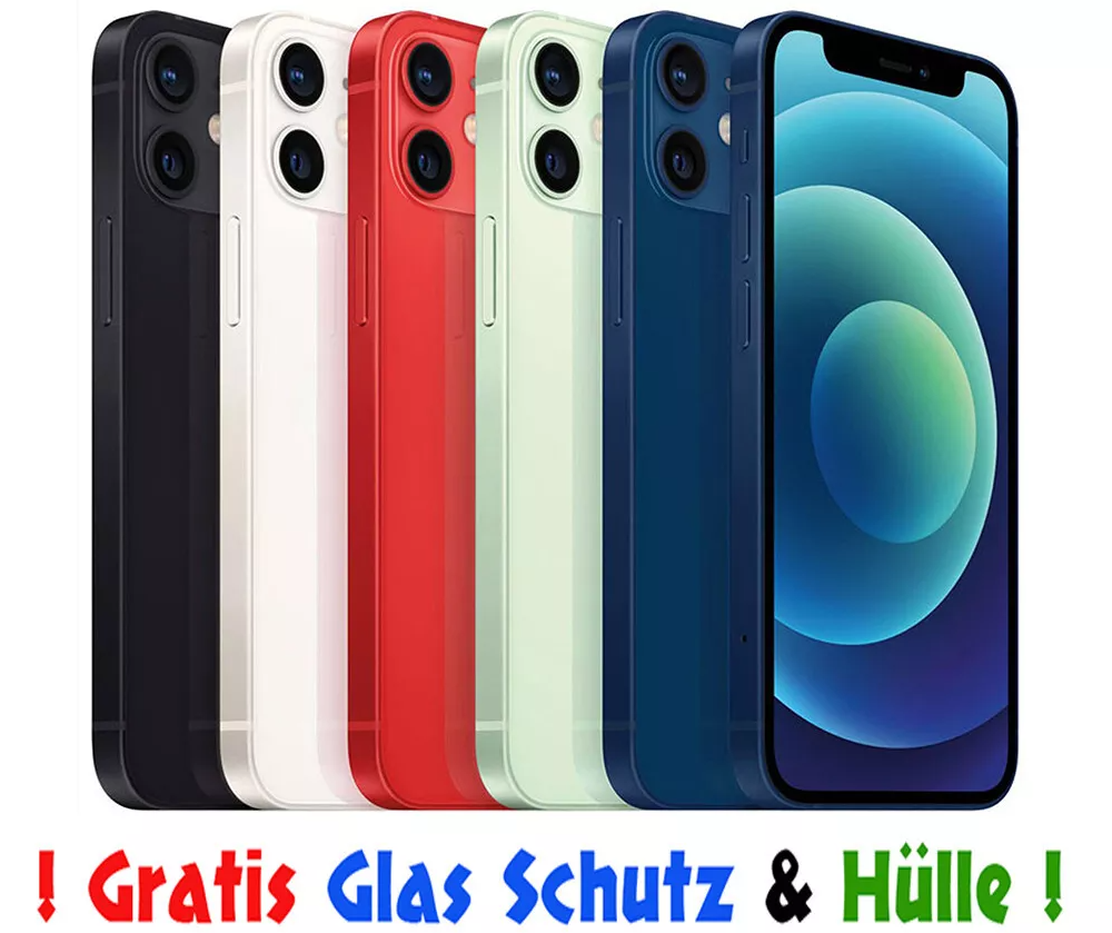 Apple iPhone 12 mini 64GB 5.4" Smartphone Handy Frei Ab Werk Händler Garantie A+ Refurbished (Hervorragend)