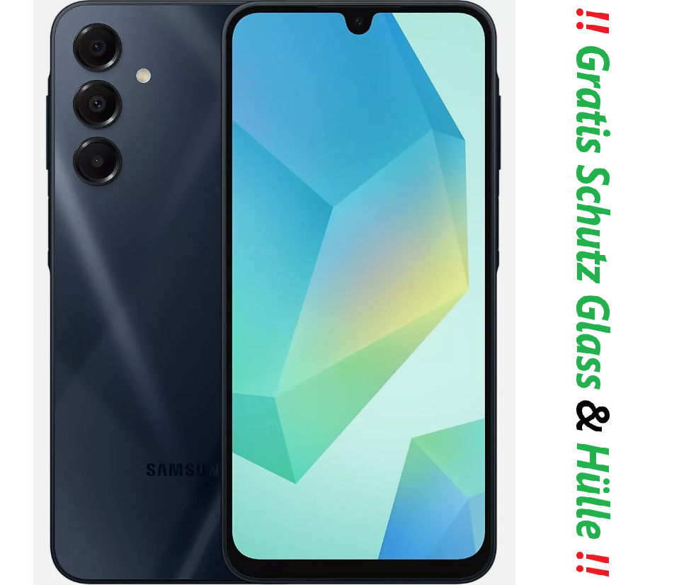 Samsung Galaxy A16 LTE 128GB/4GB RAM, 4G SM-A165F Dual-SIM, Blau/Schwarz NEU