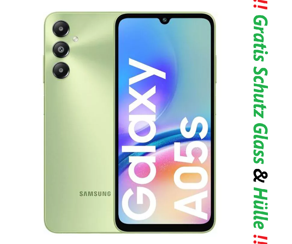 Samsung Galaxy A05s SM-A057F/DS 64Gb / 128Gb Dualsim LTE Android Ohne Simlock Smartphone imkl Hülle & Panzer glass  Schwarz /Silber / Grün