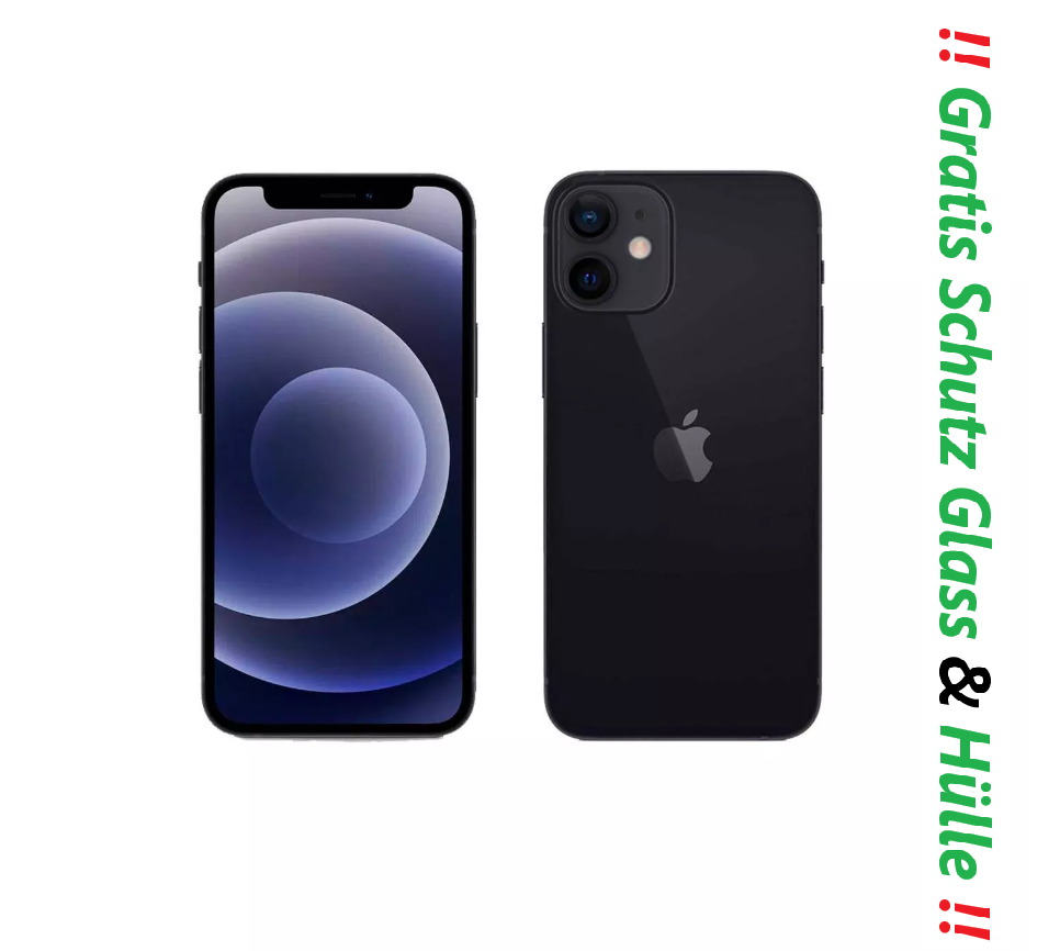 Apple iPhone 12 mini 64GB 5.4" Smartphone Handy Frei Ab Werk Händler Garantie A+ Refurbished (Hervorragend)