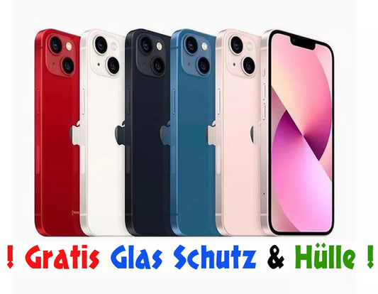 Apple iPhone 13 256GB inkl. OVP 6,1" 5G Smartphone Handy Frei Ab Werk Händler Garantie A+ Refurbished (Hervorragend) Wie NEU